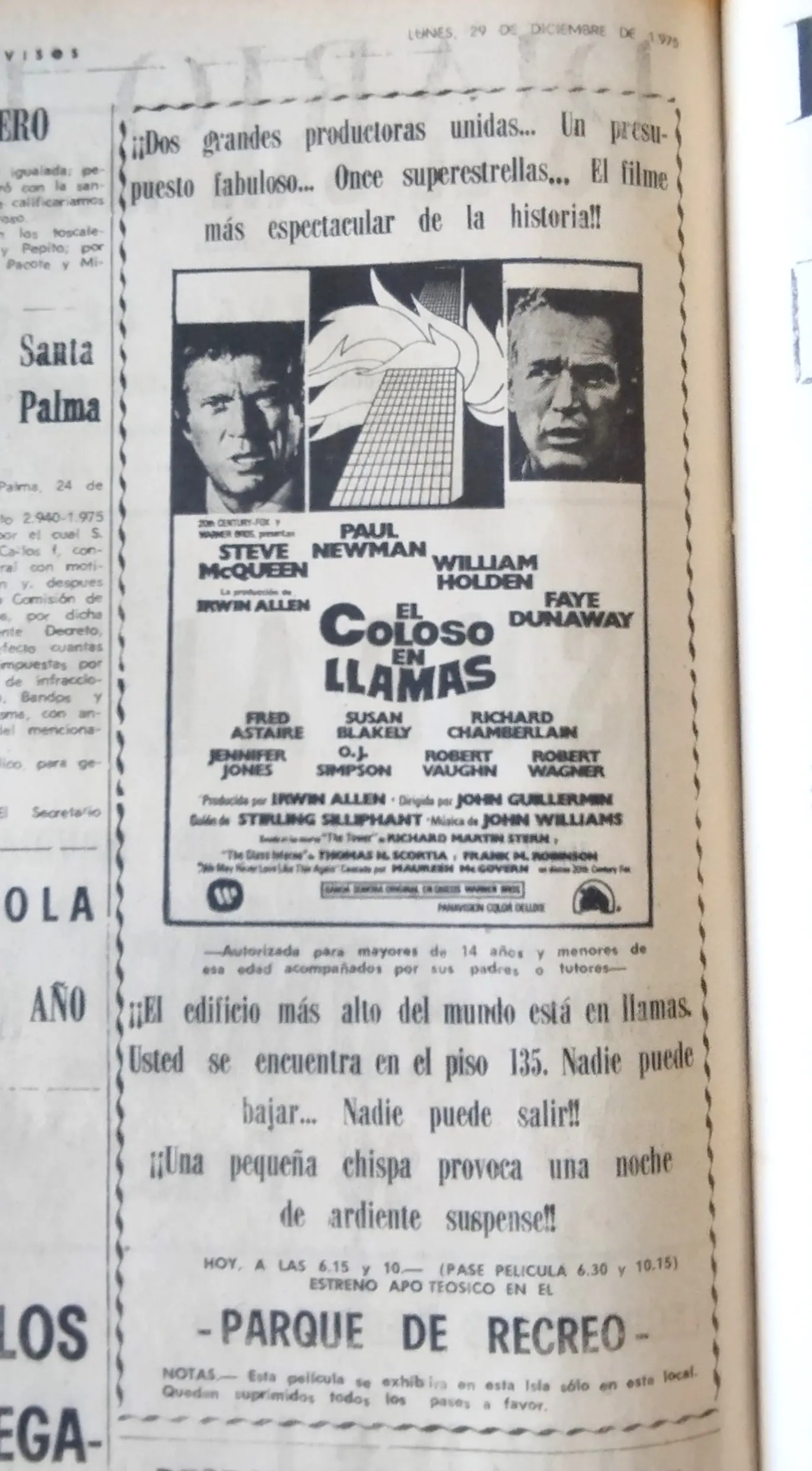 Publicidad La Palma, 1975